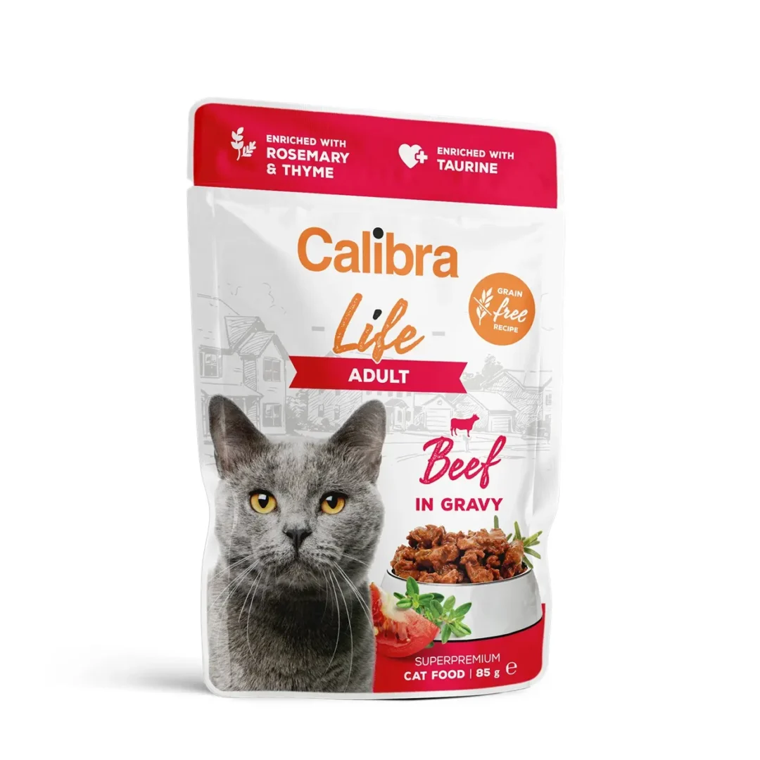 CALIBRA CAT LIFE POUCH ADULT BUEY EN SALSA 28XR