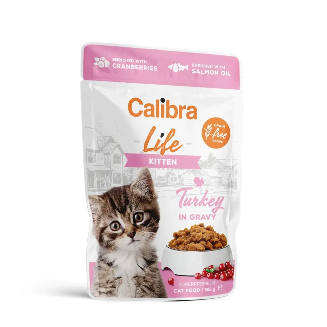 CALIBRA CAT LIFE POUCH KITTEN PAVO EN SALSA 28XR