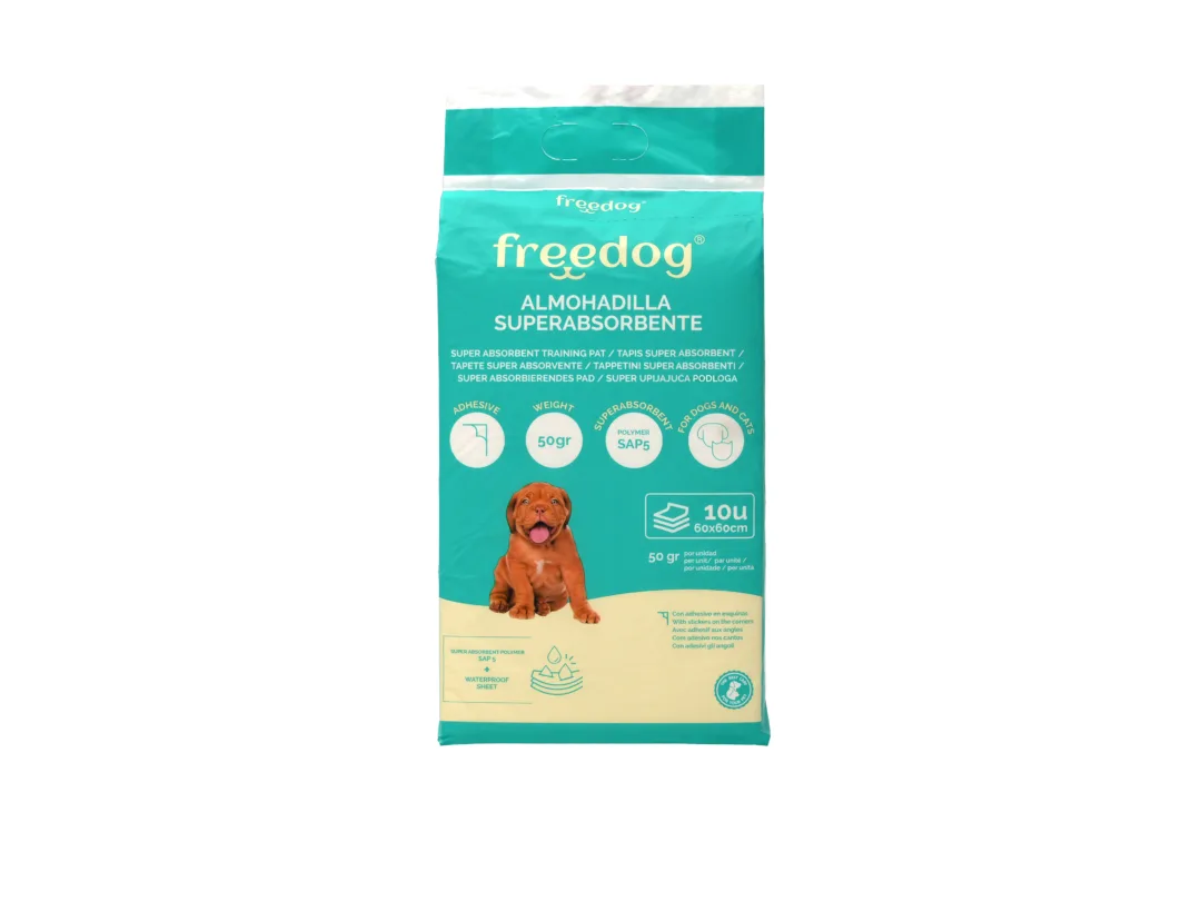 FREEDOG EMPAPADOR SUPER ABSORBENTE 60 X 60 (10 UNIDADES)