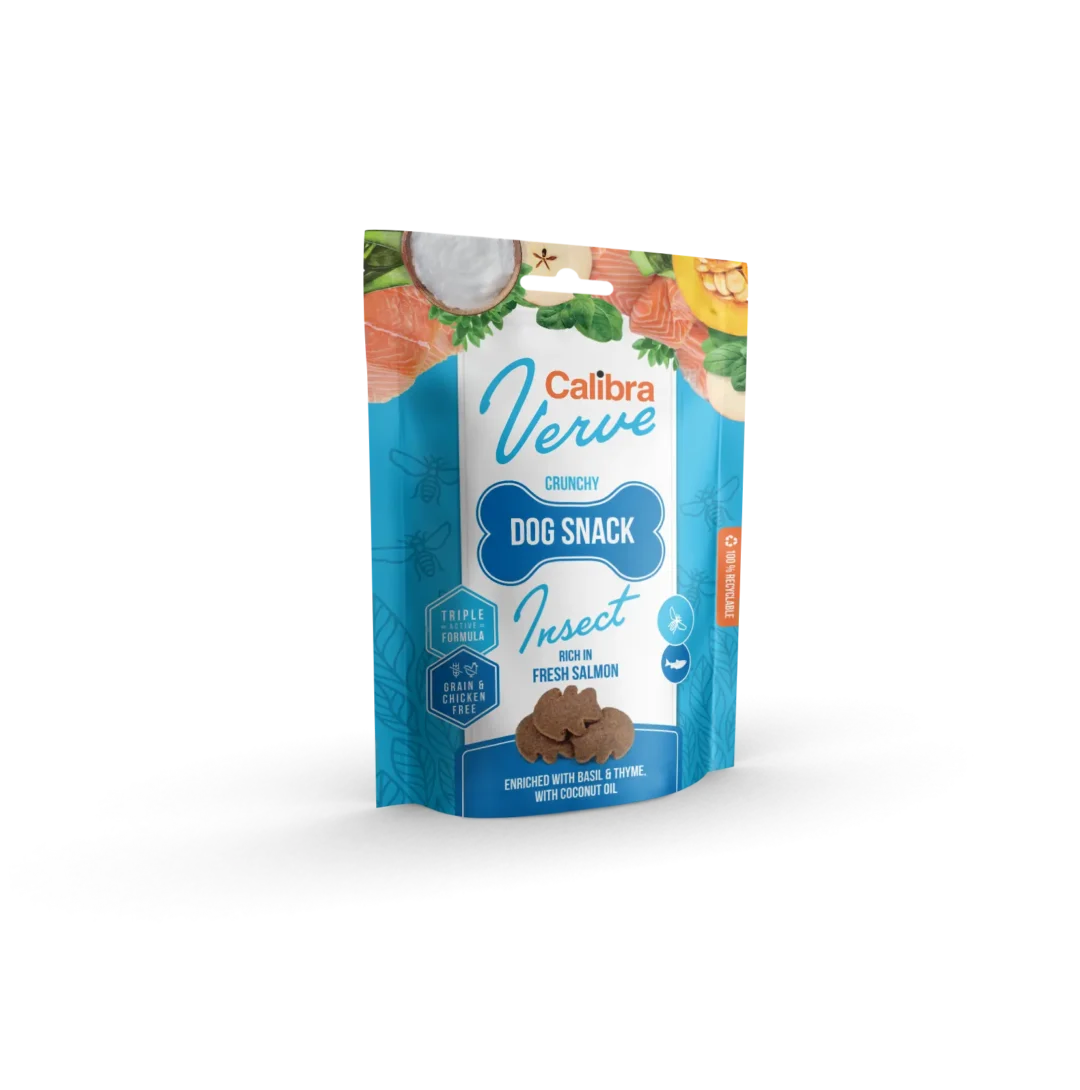 CALIBRA DOG VERVE CRUNCHY SNACK INSECTOS Y SALMÓN FRESC