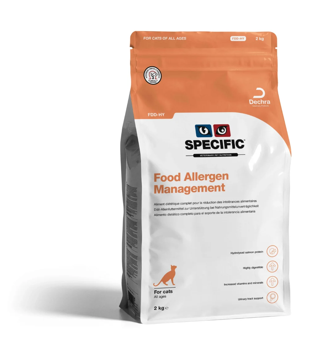 SPECIFIC FELINE ADULT FDD-HY FOOD ALLERGEN MANAGEMENT