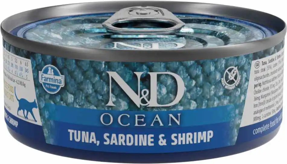 FARMINA ND CAT OCEAN ATUN SARDINA GAMBA 30X70GR