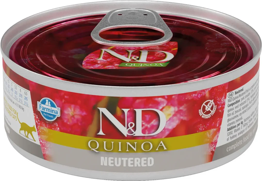 FARMINA ND CAT QUINOA NEUTERED CAJA 24X80GR