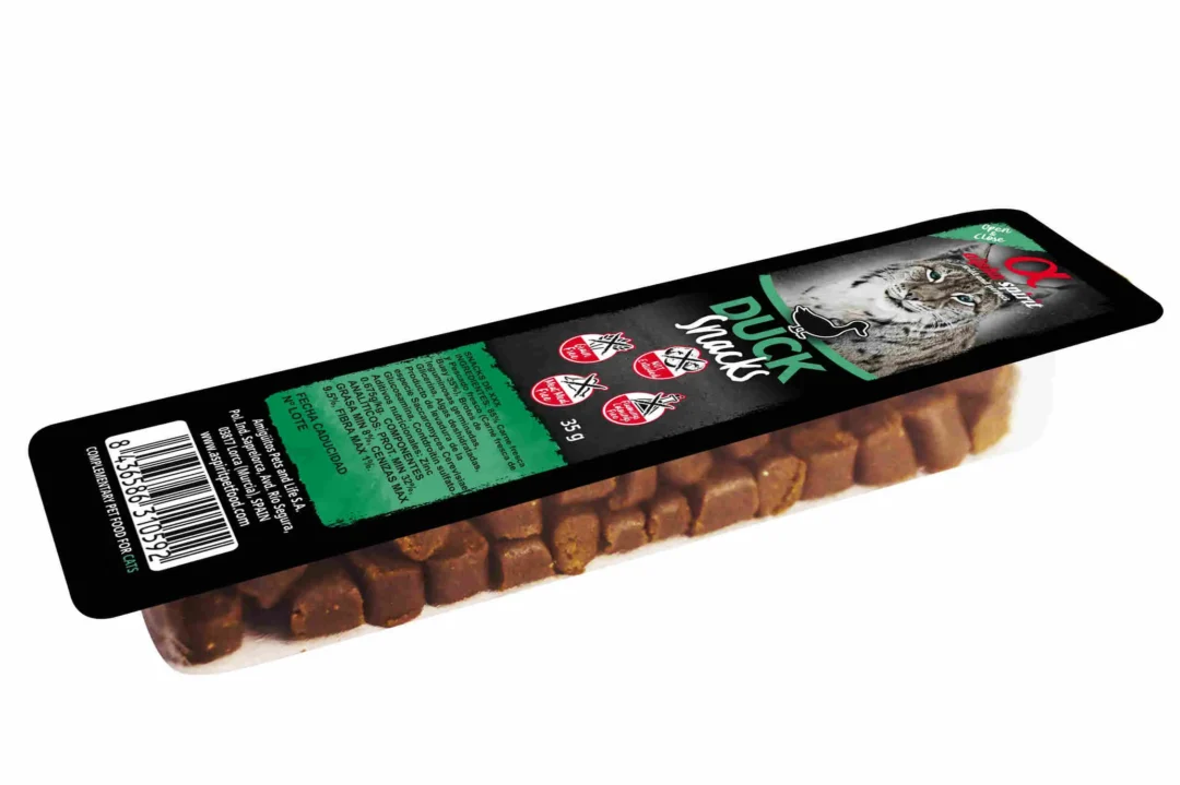 ALPHA SPIRIT FELINE PATO SNACKS 16X35GRS