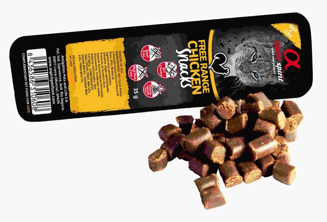 ALPHA SPIRIT FELINE SNACK AVE CORRAL CAJA 16X35GR